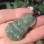 Natural Jadeite Jade Kuan Yin Pendant Amulet stone mineral carving A22
