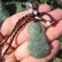 Natural Jadeite Jade Kuan Yin Pendant Amulet stone mineral carving A22