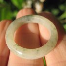 Natural Grade A  Jadeite Jade ring stone mineral carving  Size 7.5 US  A606