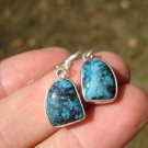 925 Silver Tibetan Turquoise earrings earring jewelry art A15