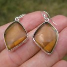925 Silver Natural Chiapas  Amber Earrings Ear ring Taxco Mexico Jewelry Art A32