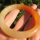 Natural honey yellow brown  Jade Agate Carnelian Stone Bangle Bracelet  A46