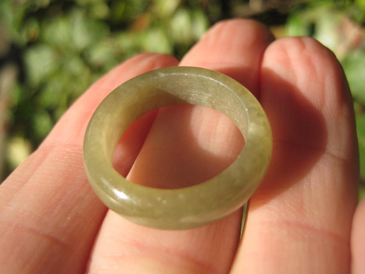 Natural Grade A Olive Green Jadeite Jade Ring Size 7 Jewelry buy 1 get