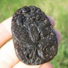 Natural jade agate chinese dragon bird stone pendant amulet A23 Natural jade agate chinese dragon bird stone pendant amulet A23