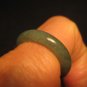 Large Light Olive Green Grade A Jadeite Jade ring Size 9.5 US A31