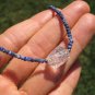 925 Silver Diamond Quartz Lapis Lazul Lazuli Afghanistan Necklace Jewelry A66