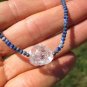 925 Silver Diamond Quartz Lapis Lazul Lazuli Afghanistan Necklace Jewelry A66