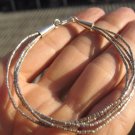999 to 970 fine silver hill tribe bead bracelet Thailand jewelry art 6.5" A90