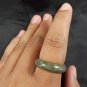 Natural  Grade A  Jadiete  Jade ring stone carving  Size 8.75   A7140