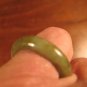 Natural Grade A Jadeite Jade ring stone mineral carving Size 7 US A776