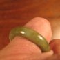 Natural Grade A Jadeite Jade ring stone mineral carving Size 7 US A776