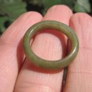 Natural Grade A  Jadeite Jade ring stone mineral carving  Size 6.75 US  A842