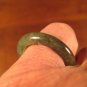 Natural Grade A  Jadeite Jade ring stone mineral carving  Size 7.75 US  A708