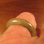 Natural Grade A  Jadeite Jade ring stone mineral carving  Size 7 US  A1308