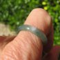 Large Natural White Jadeite Jade ring Thailand jewelry stone size 9.5 A601