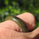 Natural Grade A  Jadeite Jade ring stone mineral carving  Size 6.5 US  A980