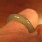 Natural Grade A Jadeite Jade ring stone mineral carving Size 7 US A3089