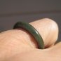 Natural Jadeite Jade ring stone mineral carving Size 6.75 US A28