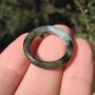 Natural Jadeite Jade ring stone mineral carving Size 6.75 US A509