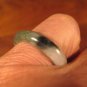 Natural Jadeite Jade ring stone mineral carving Size 6.5 US A540