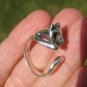 925 Silver cat Kitty ring Jewelry Art  Taxco Mexico