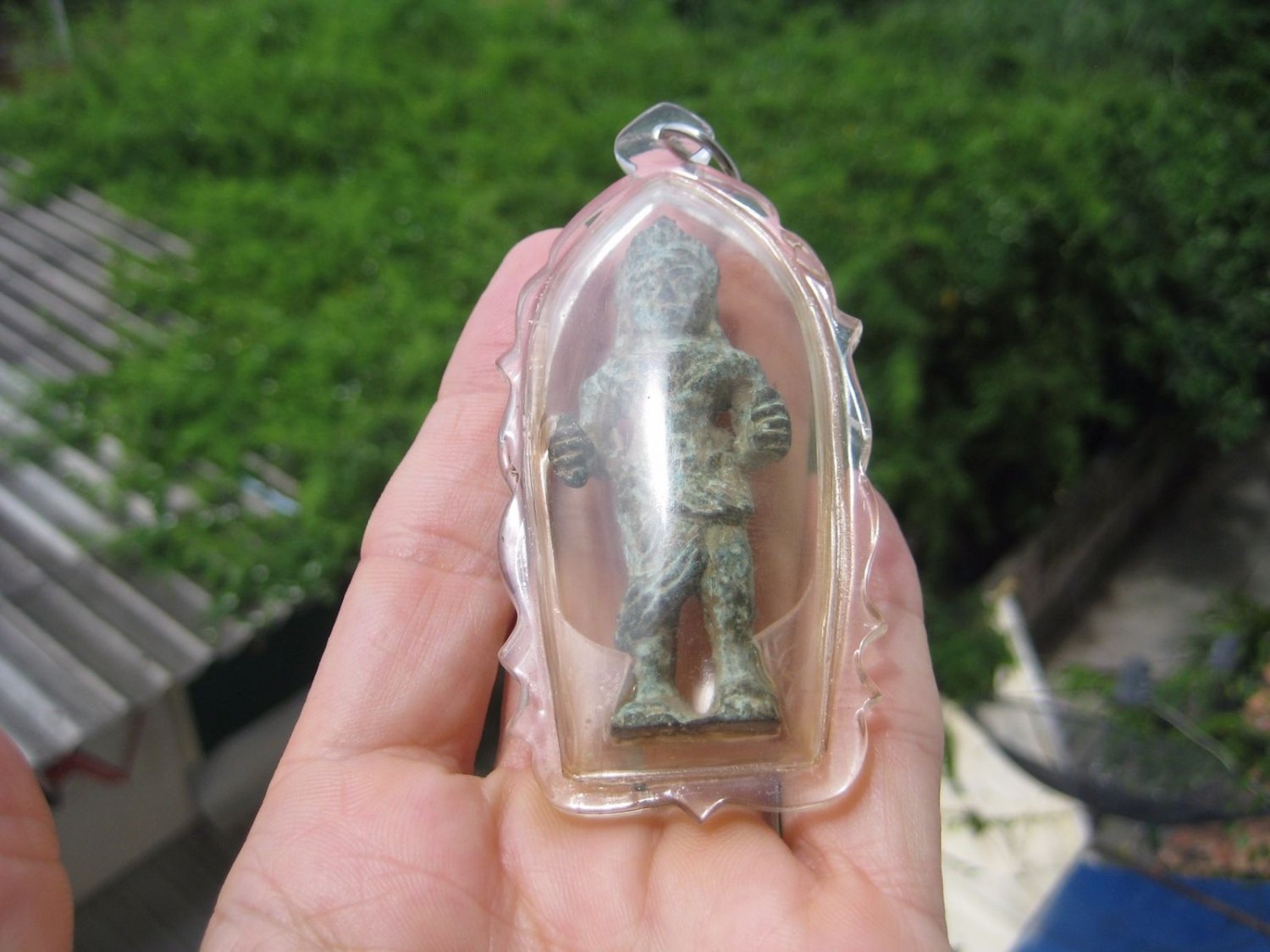 Monk Ruesi Buddha Statue Anulet Pendant Necklace Thailand Good Luck Charm