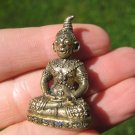 Brass Reusi Monk Sage Thailand Buddha Brass Statue Figure Small Amulet A9