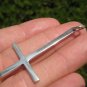 925 Silver Extra Large Petrine Saint Peter's Inverted Cross Satanic Pendant A20
