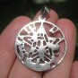 925 Silver Pentagram Pentacle Goat Head Baphomet Pendant Necklace A18