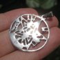 925 Silver Pentagram Pentacle Goat Head Baphomet Pendant Necklace A18