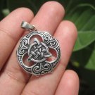 925 Silver Irish Trinity Celtic Knot Triquetra Pendant Necklace A12