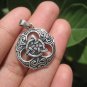 925 Silver Irish Trinity Celtic Knot Triquetra Pendant Necklace A12