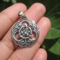 925 Silver Irish Trinity Celtic Knot Triquetra Pendant Necklace A12