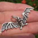 925 Silver Cute Bat  ( Vampire  Bat ) Pendant Necklace A11