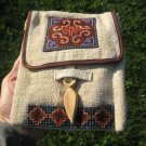 Hemp Indian Style  Embroidery  Hand Bag Purse Thailand A4673