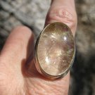 925 Silver Golden Rutile Quartz Stone Ring Size 8.75 A4790 925 Silver Golden Rutile Quartz Stone Ring Size 8.75 A4790