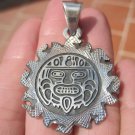 925 Silver Mayan Aztec Authentic Taxco Mexico Pendant Necklace A53748 925 Silver Mayan Aztec Authentic Taxco Mexico Pendant Necklace A53748