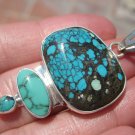 925 Silver Natural Arizona Turquoise Pendant Necklace Taxco Mexico A574 925 Silver Natural Arizona Turquoise Pendant Necklace Taxco Mexico A574