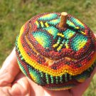 Huichol Bead Apple Fruit Box Art Hand Made Mexico A38 Huichol Bead Apple Fruit Box Art Hand Made Mexico A38
