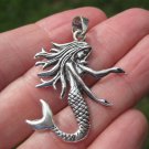 925 Silver Mermaid Fish Pendant Necklace Taxco Mexico A8753 925 Silver Mermaid Fish Pendant Necklace Taxco Mexico A8753