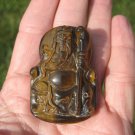 Tiger Eye Stone Chinese Old Man Ruisi Statue Pendant Amulet A2611 Tiger Eye Stone Chinese Old Man Ruisi Statue Pendant Amulet A2611