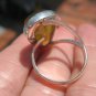 925 Silver Natural Chiapas Amber Ring Taxco Size 9 ( 8-10 ) Adjustable A688
