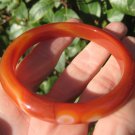 Red Agate Stone Bangle Bracelet Jewelry Art Thailand A30