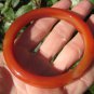 Red Agate Stone Bangle Bracelet Jewelry Art Thailand A30