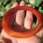 Red Agate Stone Bangle Bracelet Jewelry Art Thailand A30