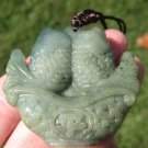 Natural Green Jadeite Jade Lucky Fish Carp Pendant Necklace Amulet A8257 Natural Green Jadeite Jade Lucky Fish Carp Pendant Necklace Amulet A8257