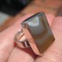 925 Silver Natural Agate Stone Ring Size 6.5 US ( 5.5 US to 6.5 ) UN5277