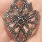 925 Silver Natural Marcasite stone ring size 9 Taxco Mexico A3755