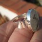 925 Silver Black Rutile Quartz Ring Taxco Mexico Size 7 A562