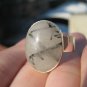 925 Silver Black Rutile Quartz Ring Taxco Mexico Size 7 A562
